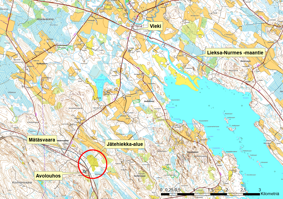"Mätäsvaaran kaivosalue kartalla". 