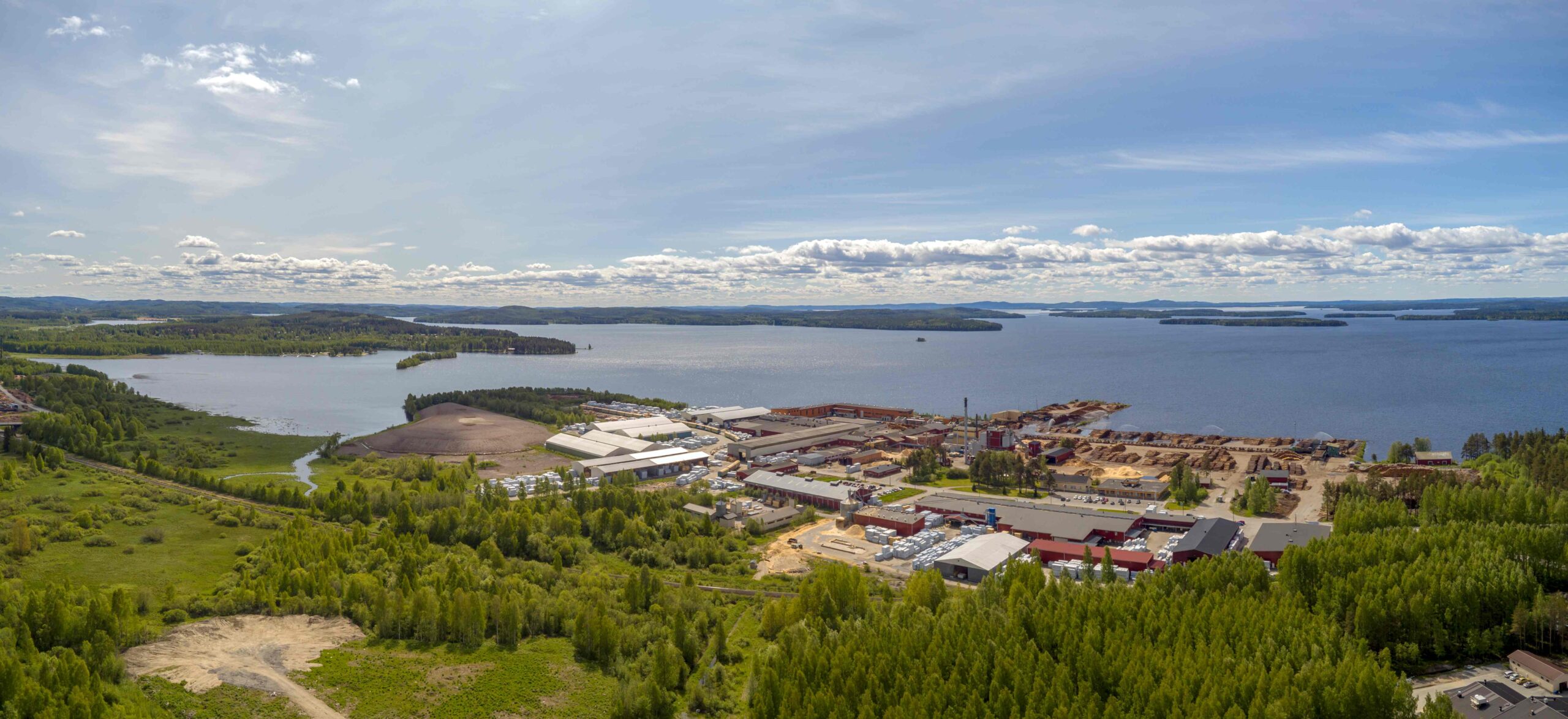 Ilmakuva Lieksan Kevätniemen teollisuusalueesta