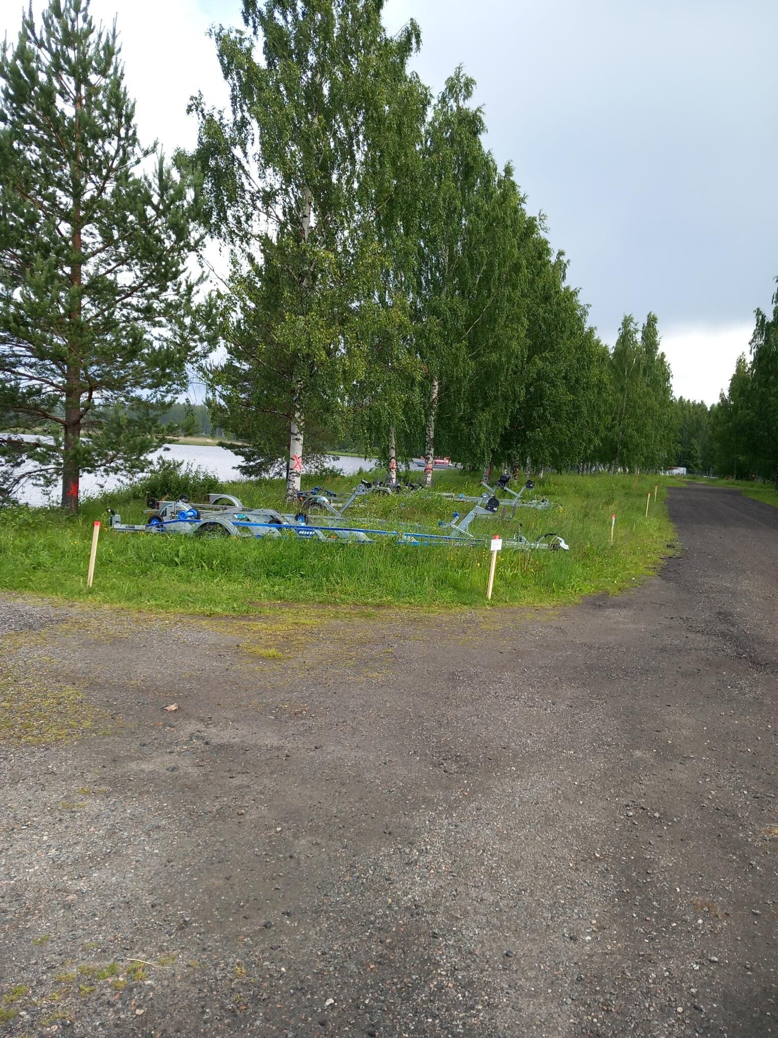 Sataman parkkipaikan laajennusalue.